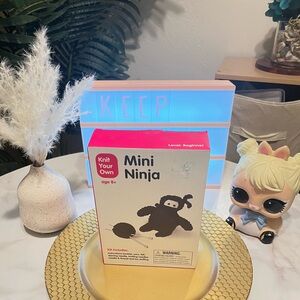 Knit Your Own Mini Ninja Kit - Black crochet, handmade toys